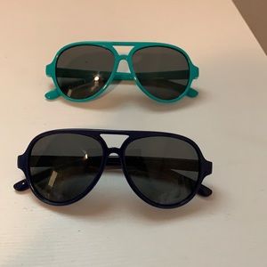 Lil’ Avaitor Toddler Sunglasses Navy Blue & Teal